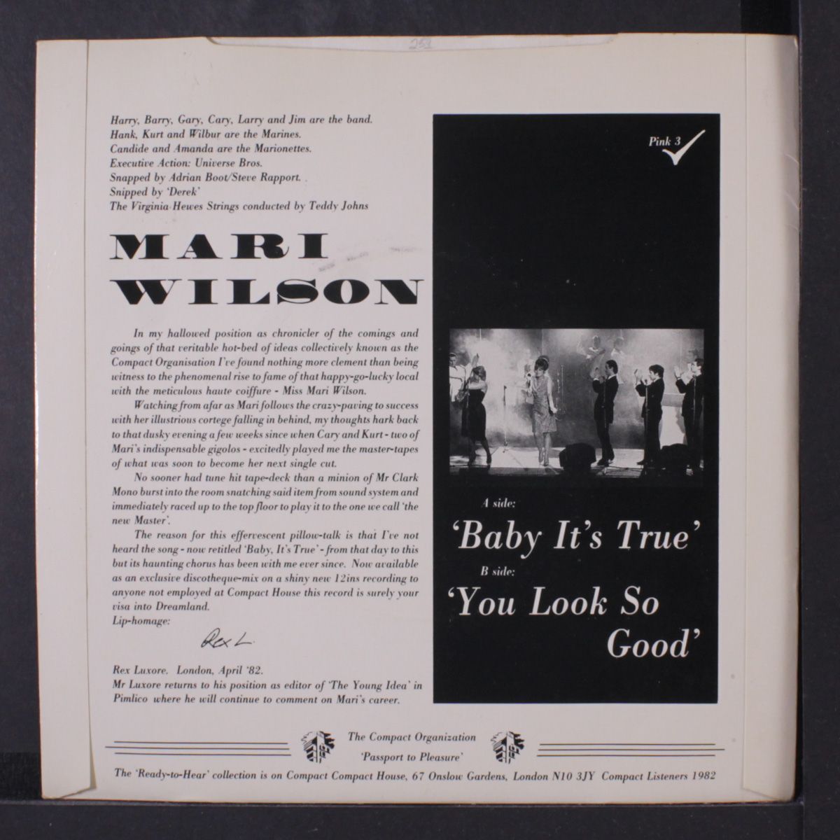 baby it's true / you look so good by MARI WILSON