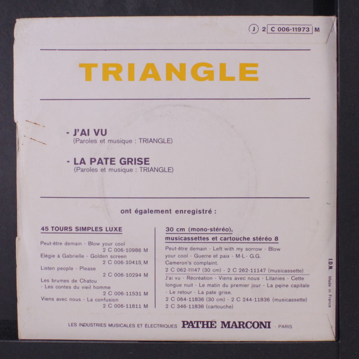 j'ai vu / la pate grise by TRIANGLE