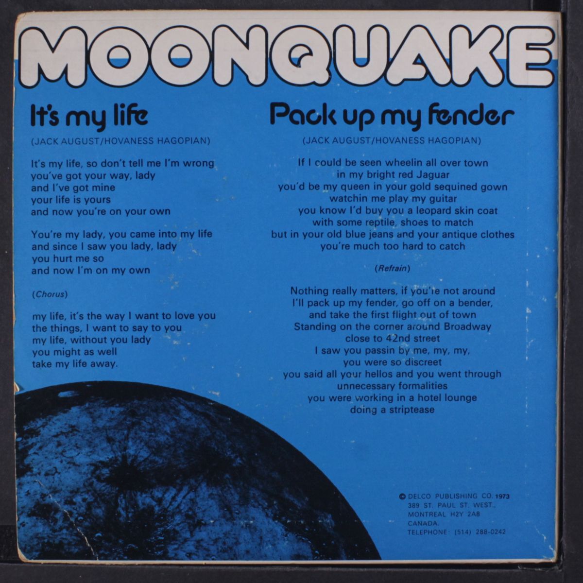 it's my life / pack up my fender by MOONQUAKE