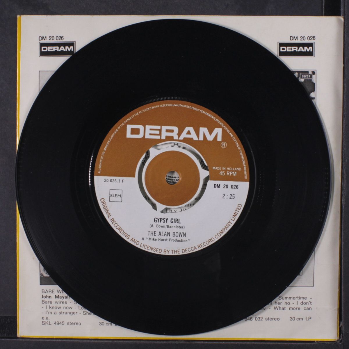 gypsy girl / all i can by ALAN BOWN