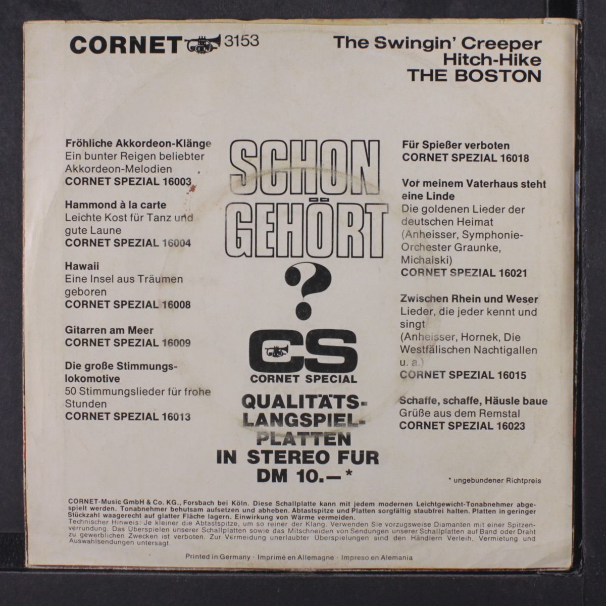 the swingin' creeper / hitch-hike by BOSTON