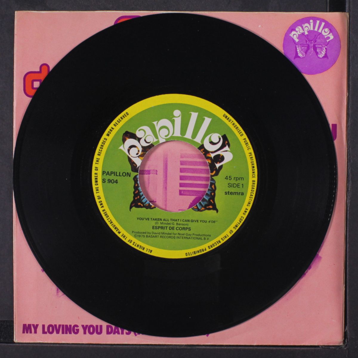 you've taken all that i can give you / my loving you days by ESPRIT DE CORPS