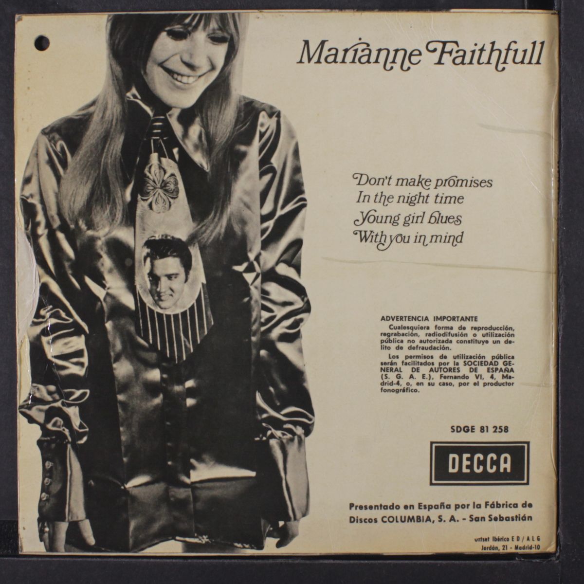 don't make promises ep by MARIANNE FAITHFUL