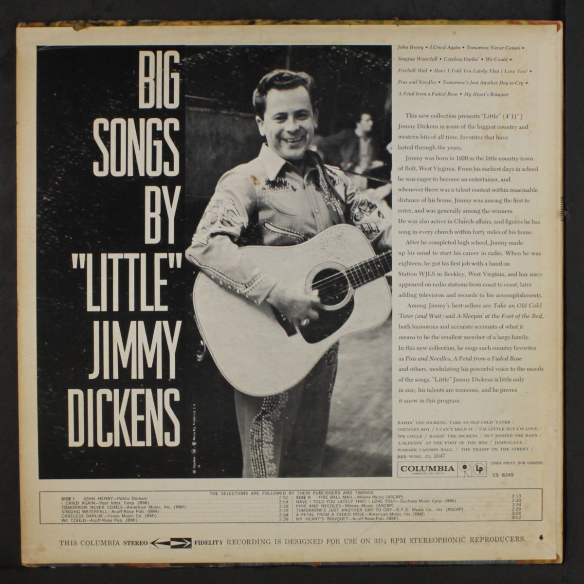 big songs by by LITTLE JIMMY DICKENS