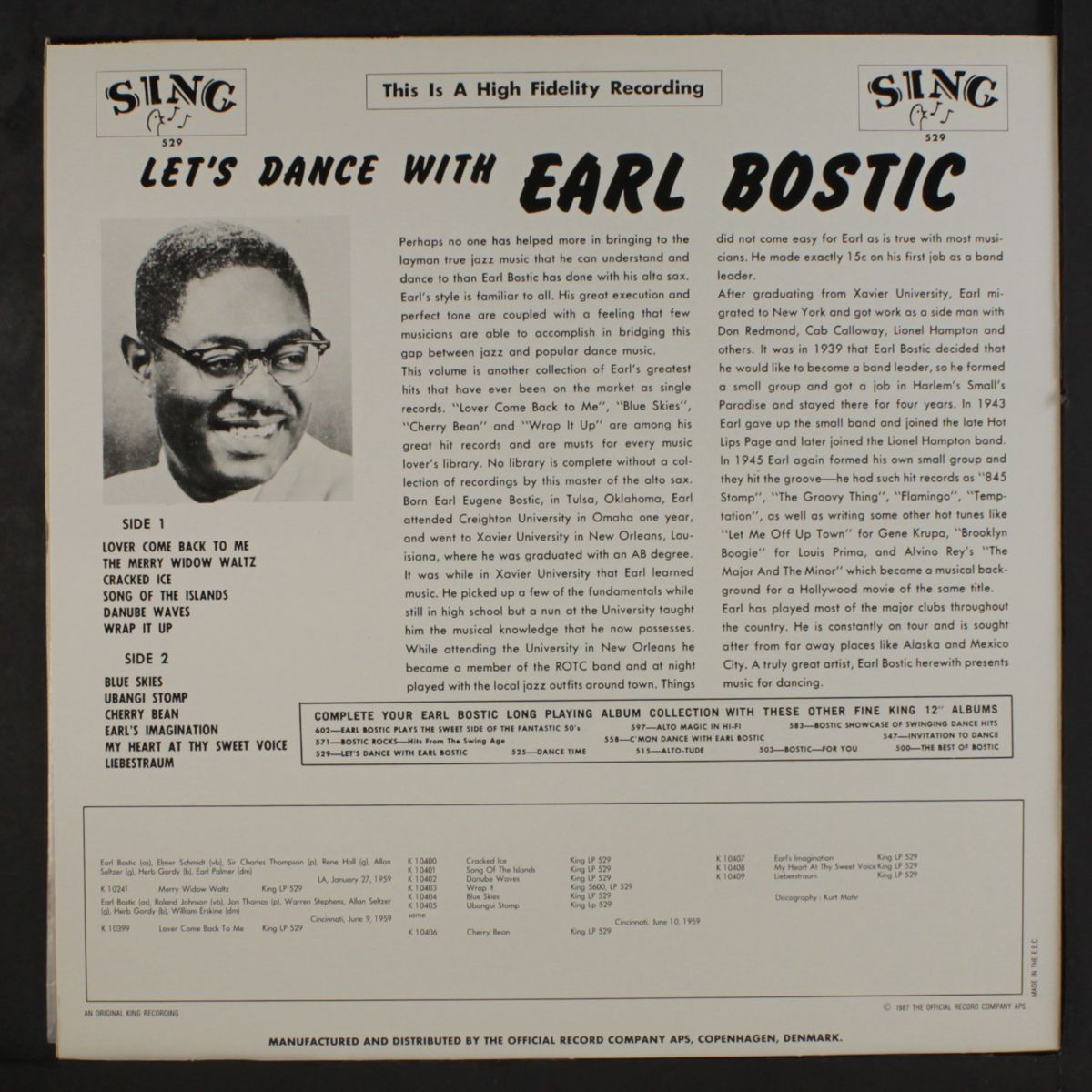 let's dance with by EARL BOSTIC