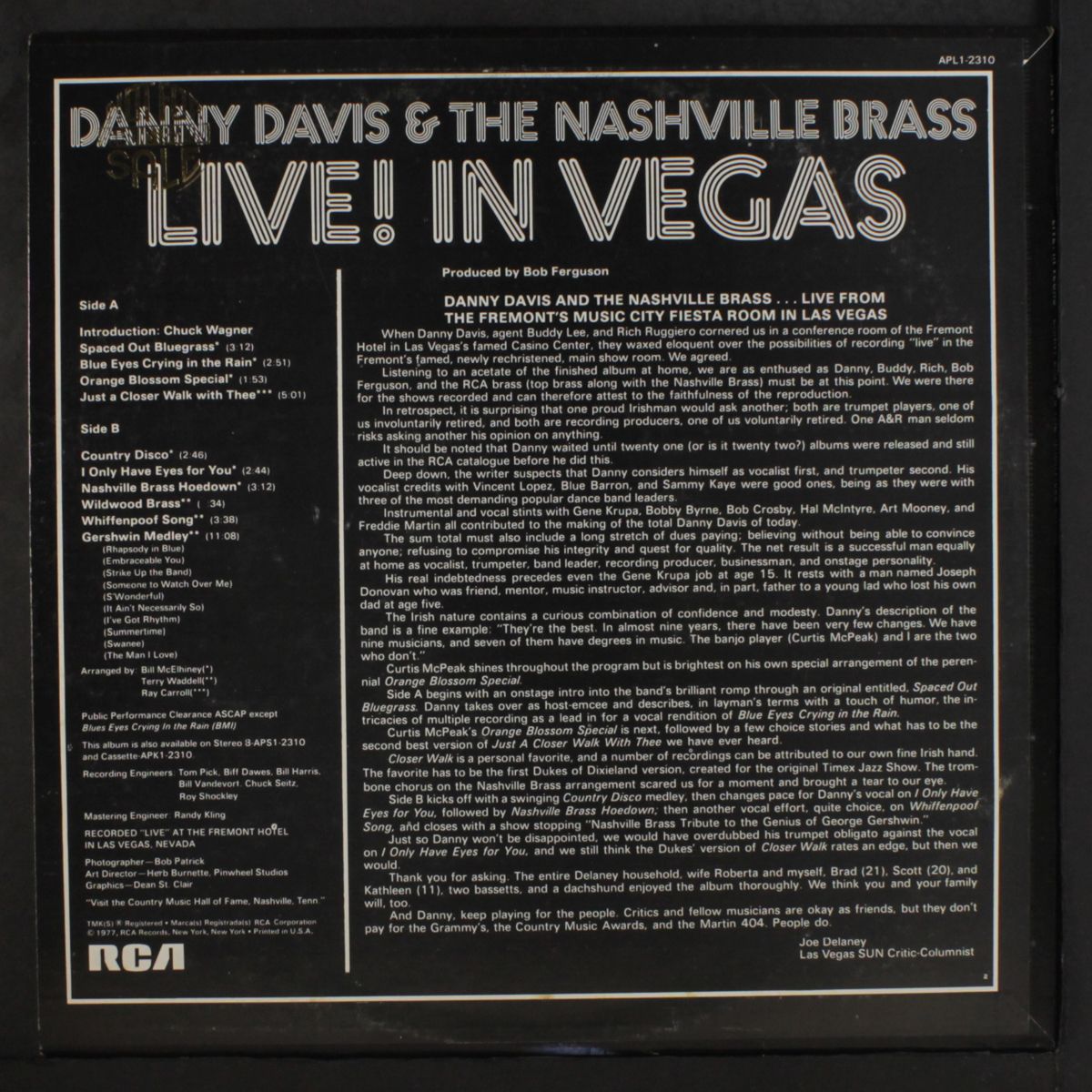 live! in vegas by DANNY DAVIS & NASHVILLE BRASS