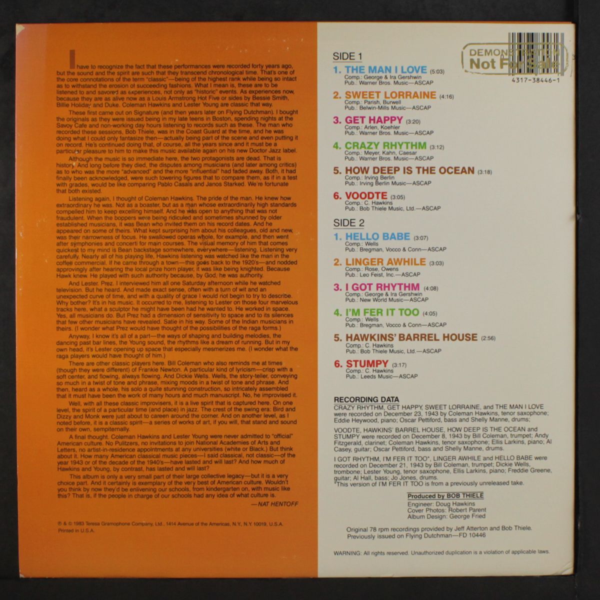 classic tenors by COLEMAN HAWKINS / LESTER YOUNG