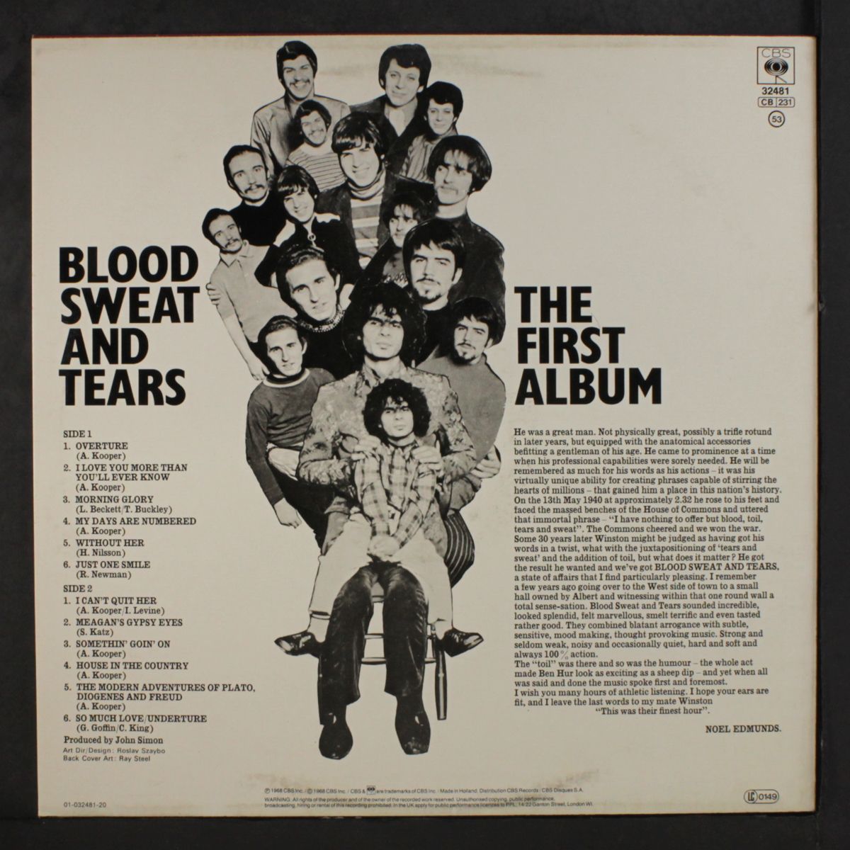 the first album by BLOOD,SWEAT & TEARS