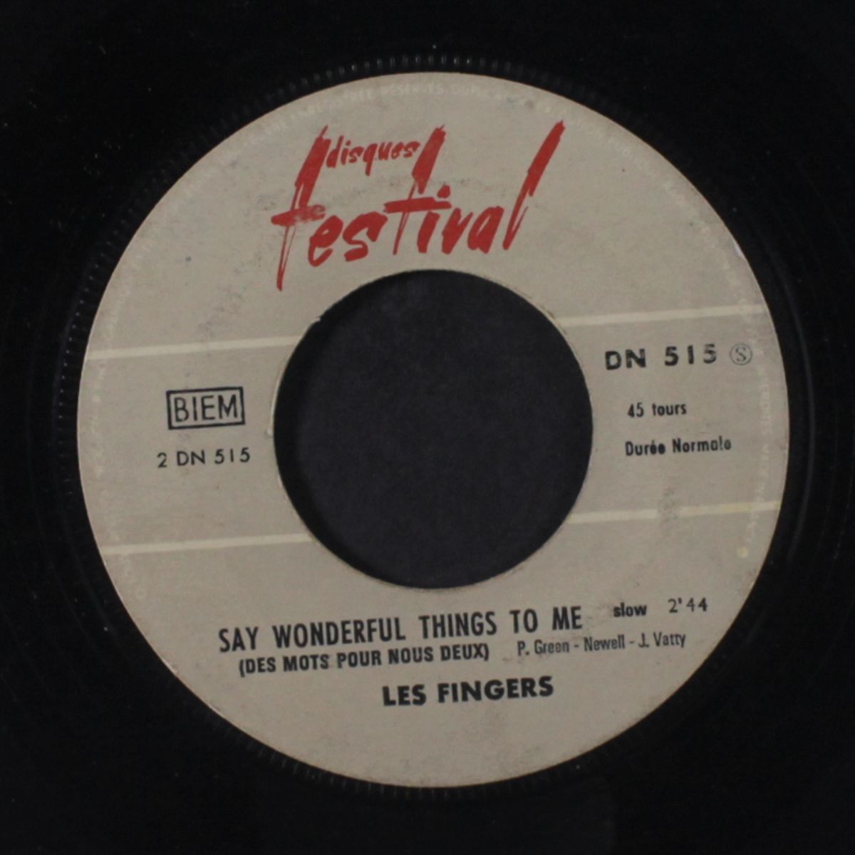 teenage trouble / say wonderful things to me by LES FINGERS