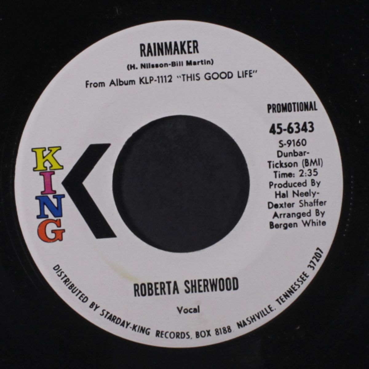 to wichita falls from l.a. / rainmaker by ROBERTA SHERWOOD
