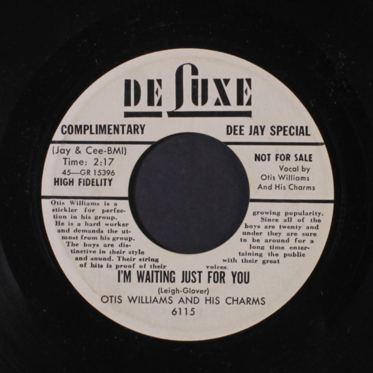 walkin' after midnight / i'm waiting just for you by OTIS WILLIAMS & CHARMS