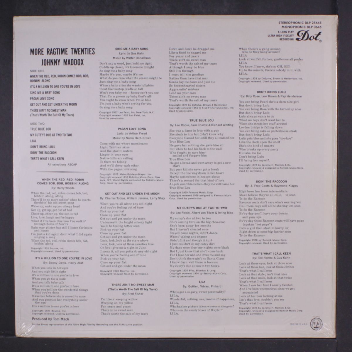 more ragtime twenties by JOHNNY MADDOX