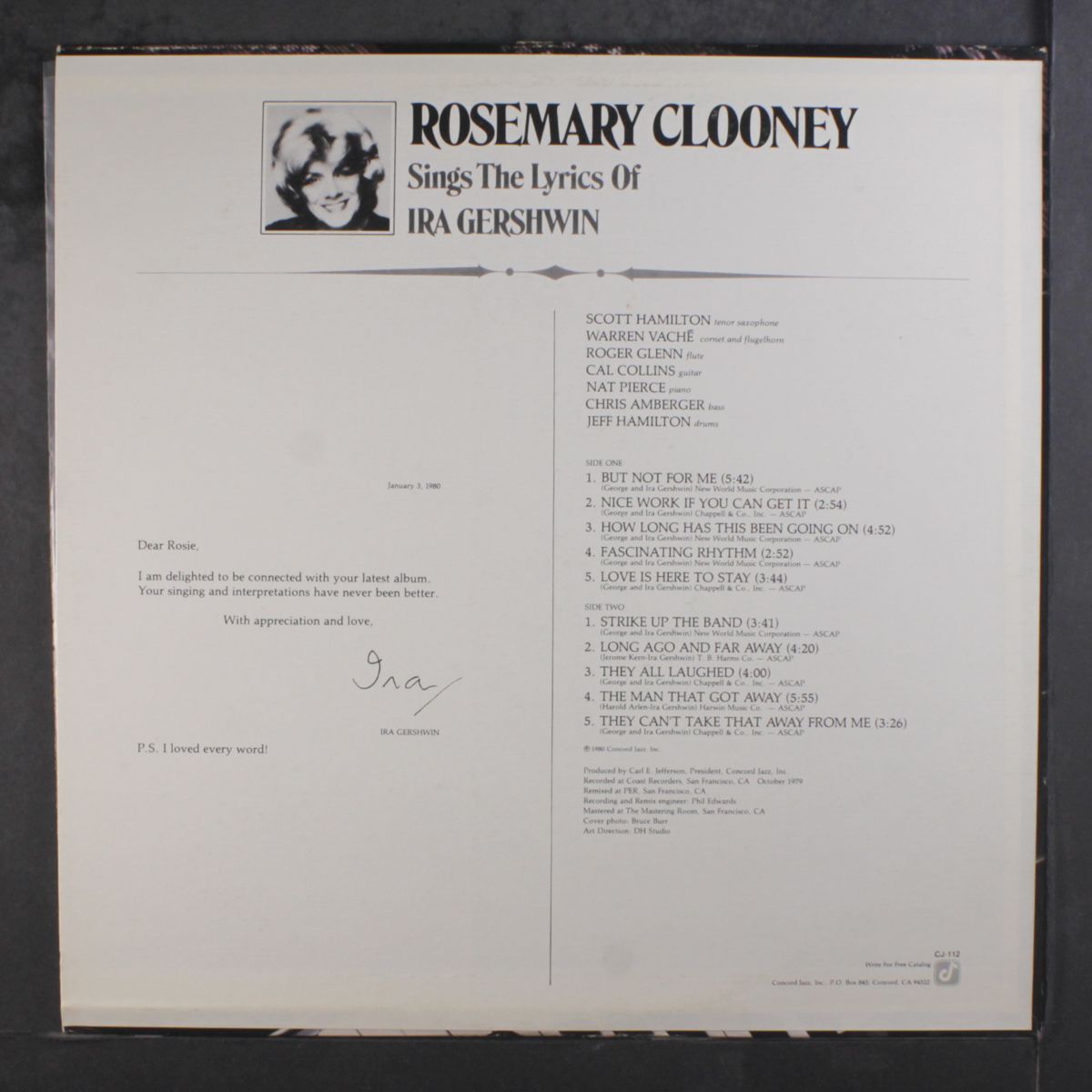 rosemary clooney sings the lyrics of ira gershwin by ROSEMARY CLOONEY