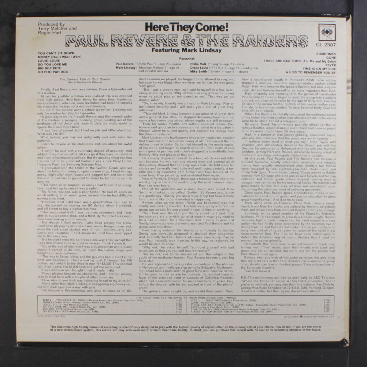 here they come! by PAUL REVERE & RAIDERS