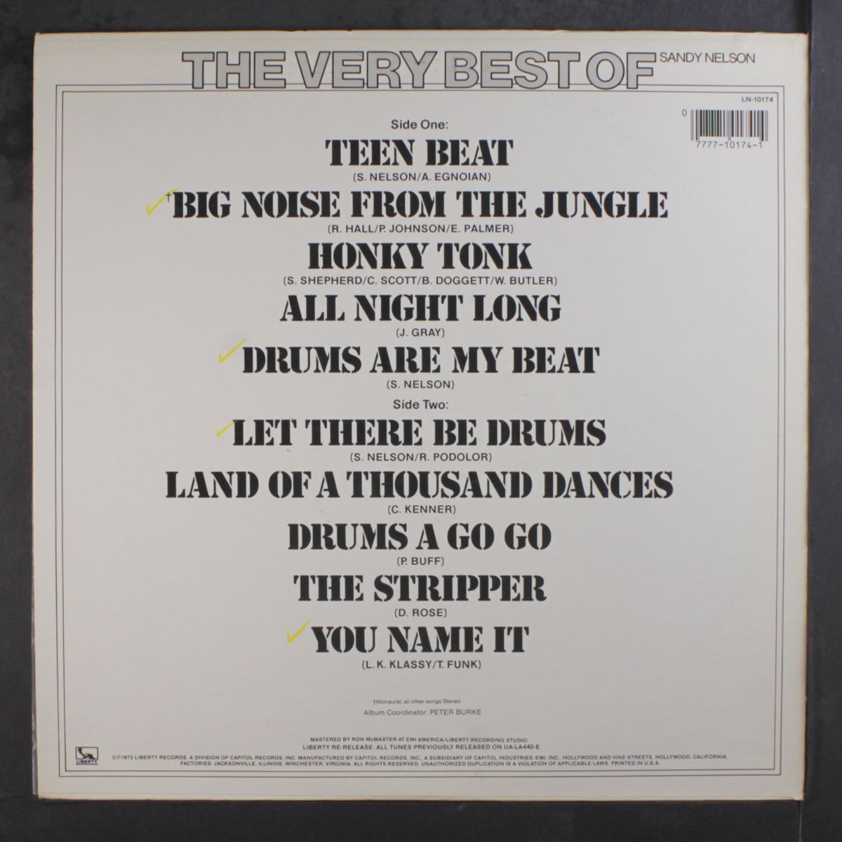 very best of by SANDY NELSON