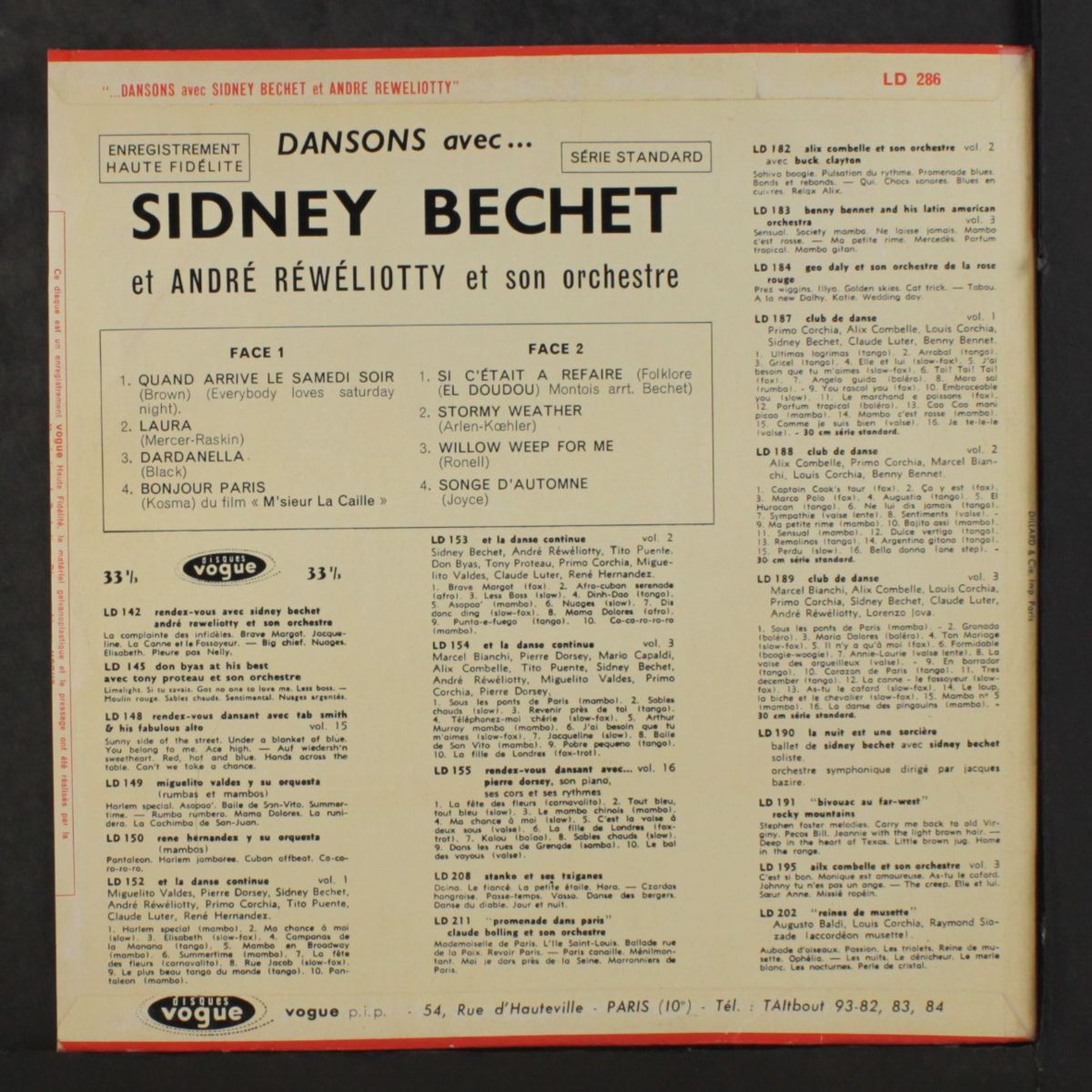 dansons avec by SIDNEY BECHET
