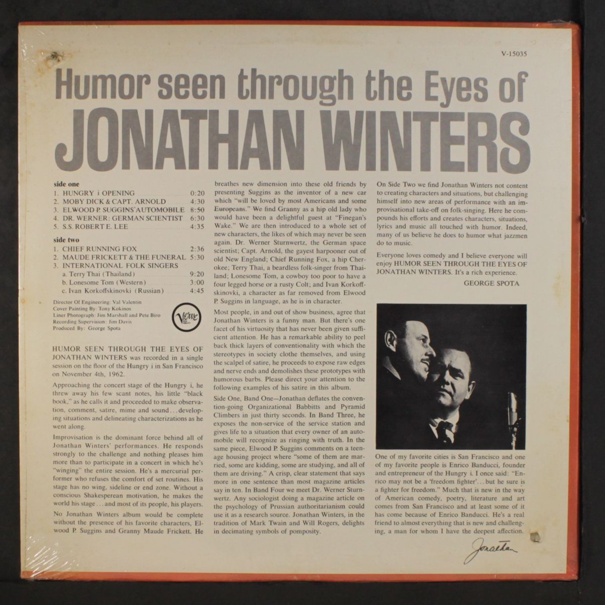 humor seen through the eyes of by JONATHAN WINTERS