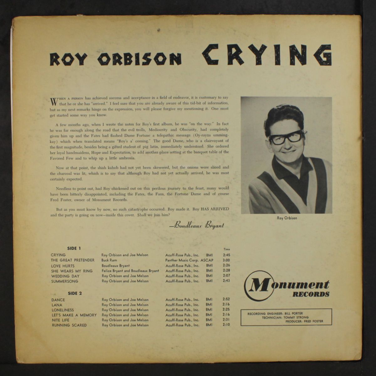 crying by ROY ORBISON