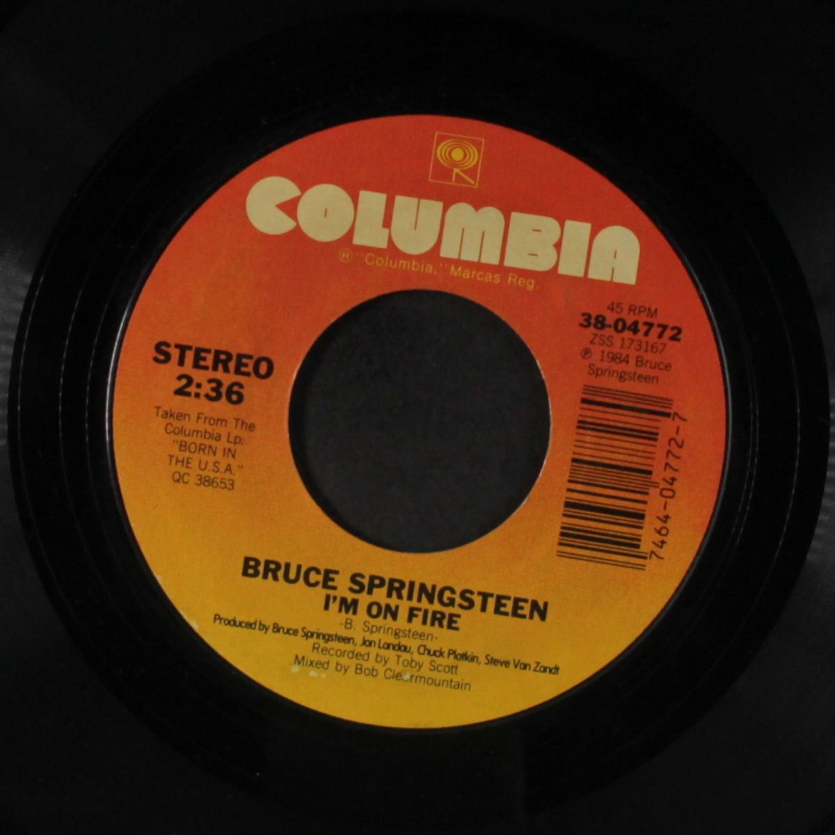 i'm on fire / johnny bye bye by BRUCE SPRINGSTEEN