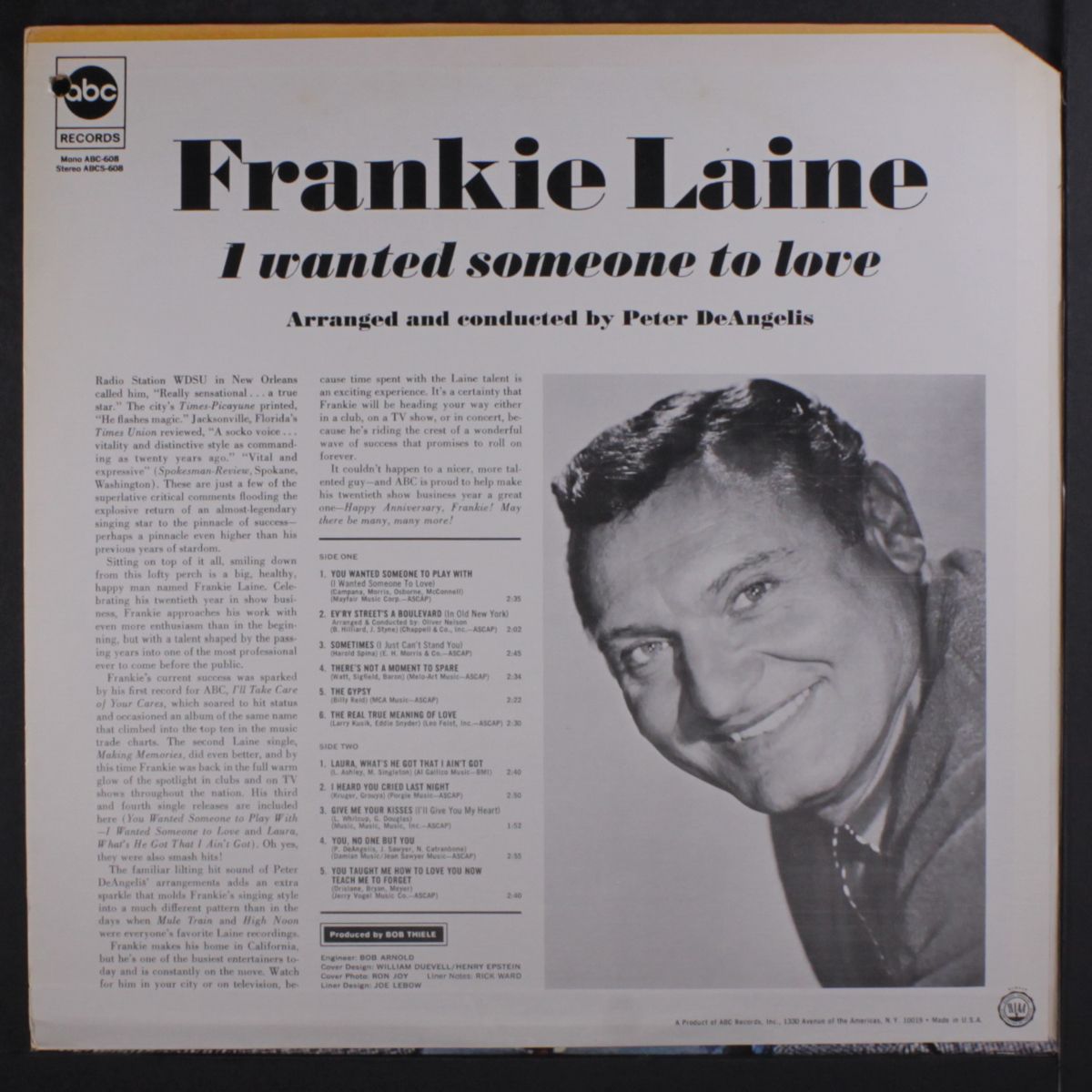i wanted someone to love by FRANKIE LAINE
