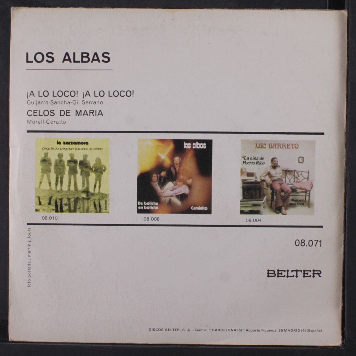 a lo loco / celos de maria by LOS ALBAS