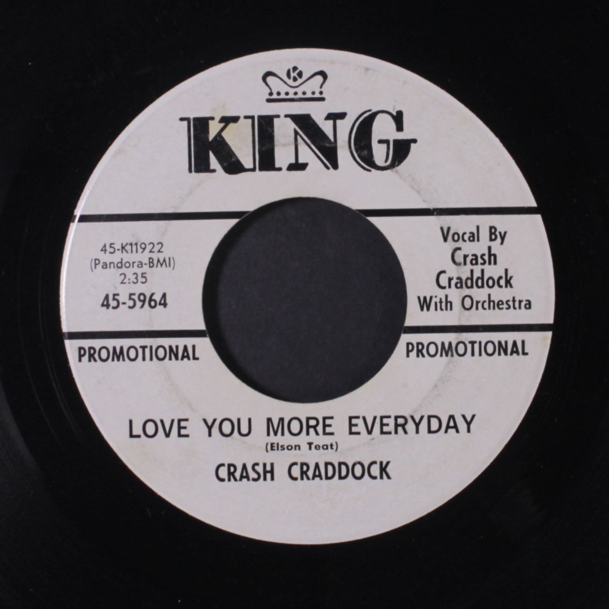 love you more everyday / teardrops on your letter by CRASH CRADDOCK