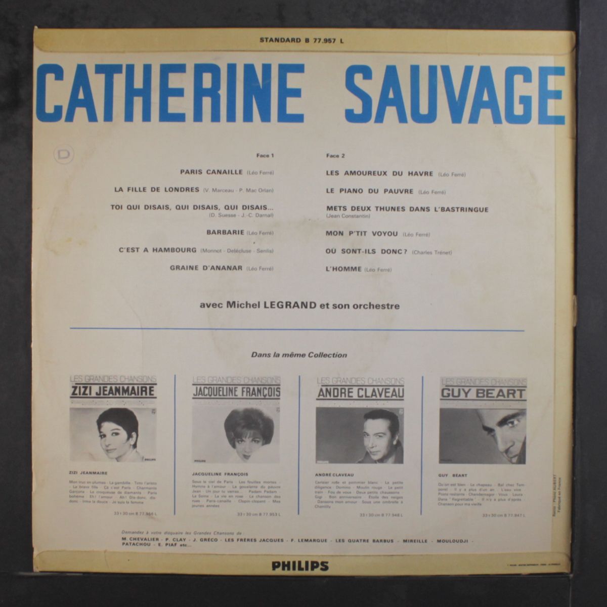 les grandes chansons by CATHERINE SAUVAGE