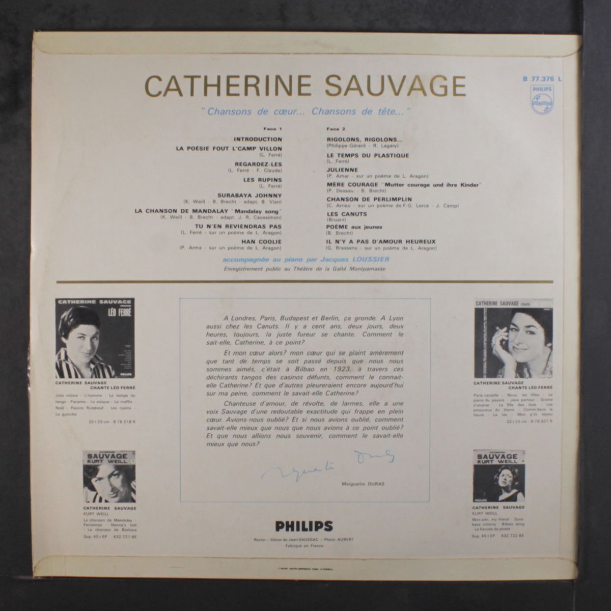 chansons de coeur by CATHERINE SAUVAGE
