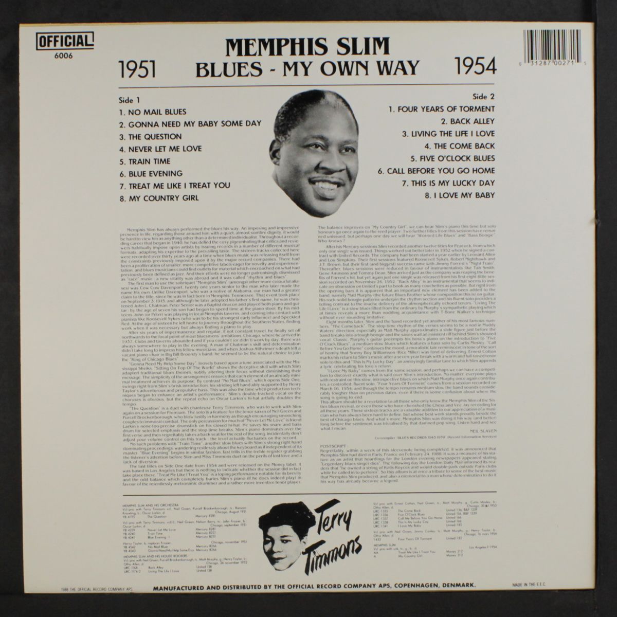 blues, my own way by MEMPHIS SLIM