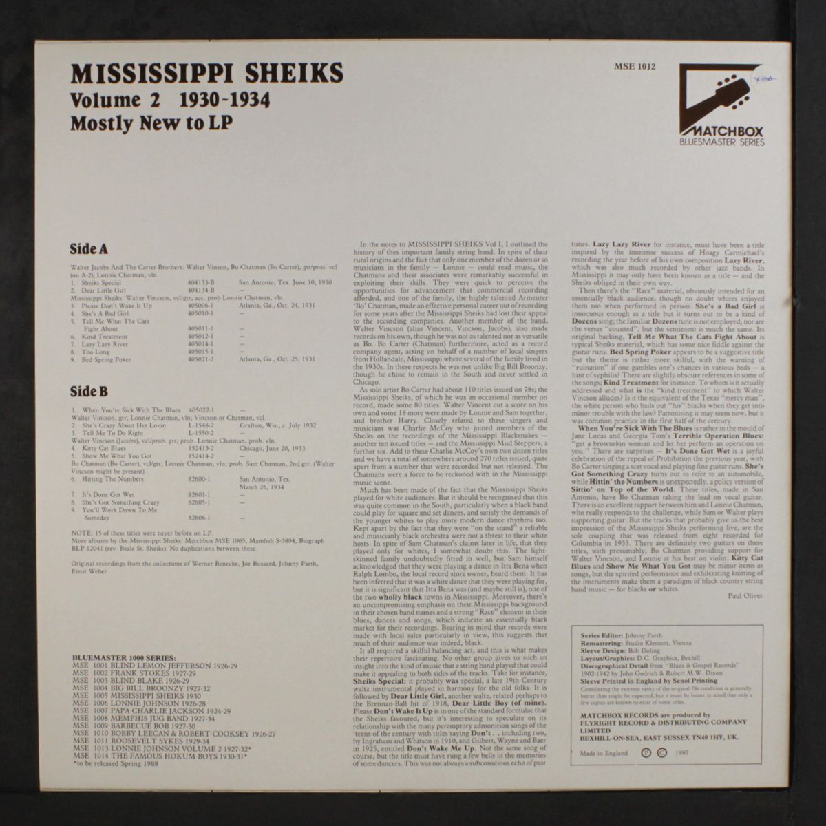 1930-1934, vol. 2 by MISSISSIPPI SHEIKS