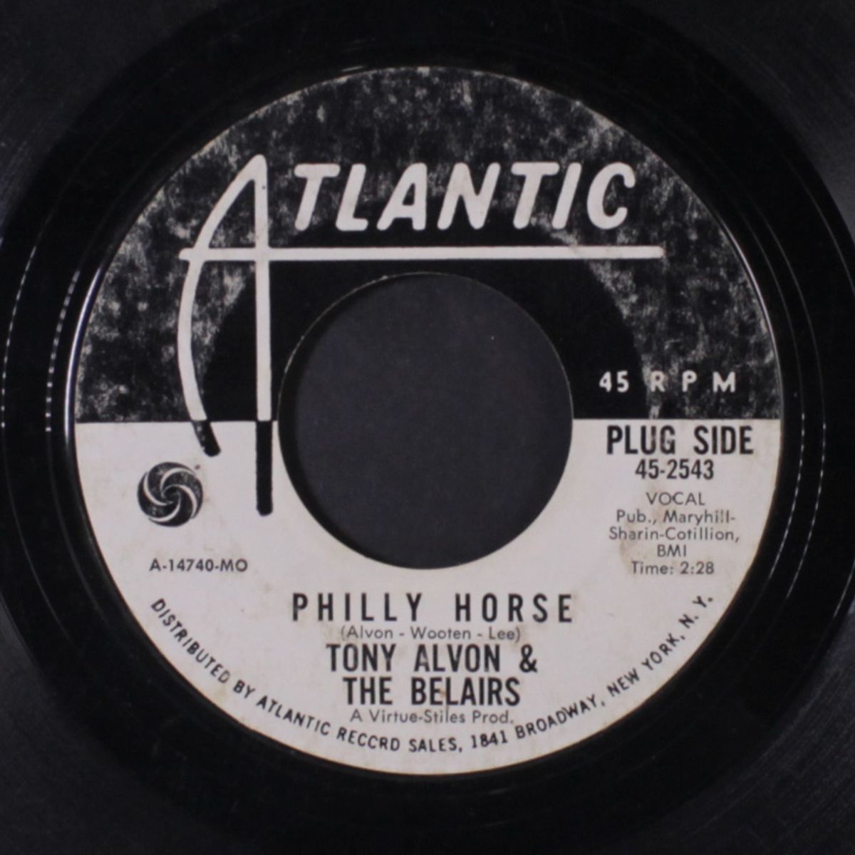 philly horse / don't be no drag by TONY ALVON & BELAIRS