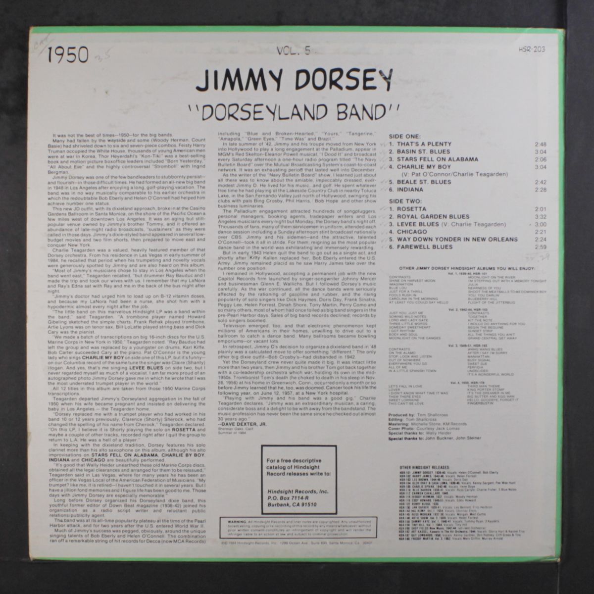 the uncollected - vol. 5, 1950 by JIMMY DORSEY