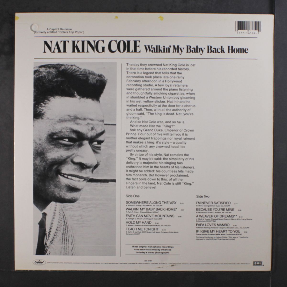 walkin' my baby back home by NAT KING COLE