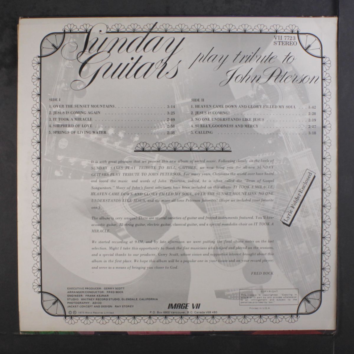 play tribute to john peterson by SUNDAY GUITARS