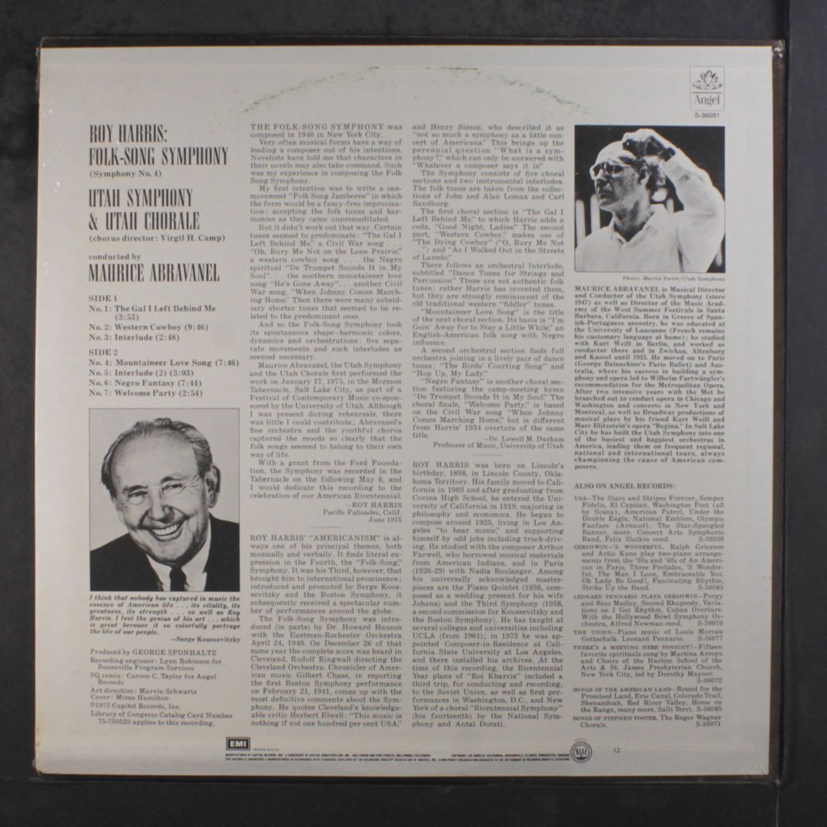 harris: folk-song symphony by MAURICE ABRAVANEL