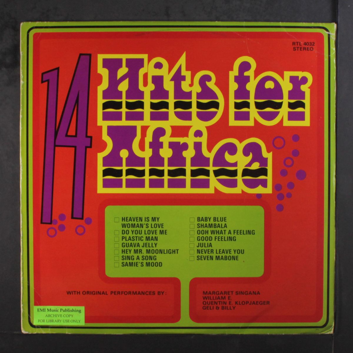 14 hits for africa by VARIOUS