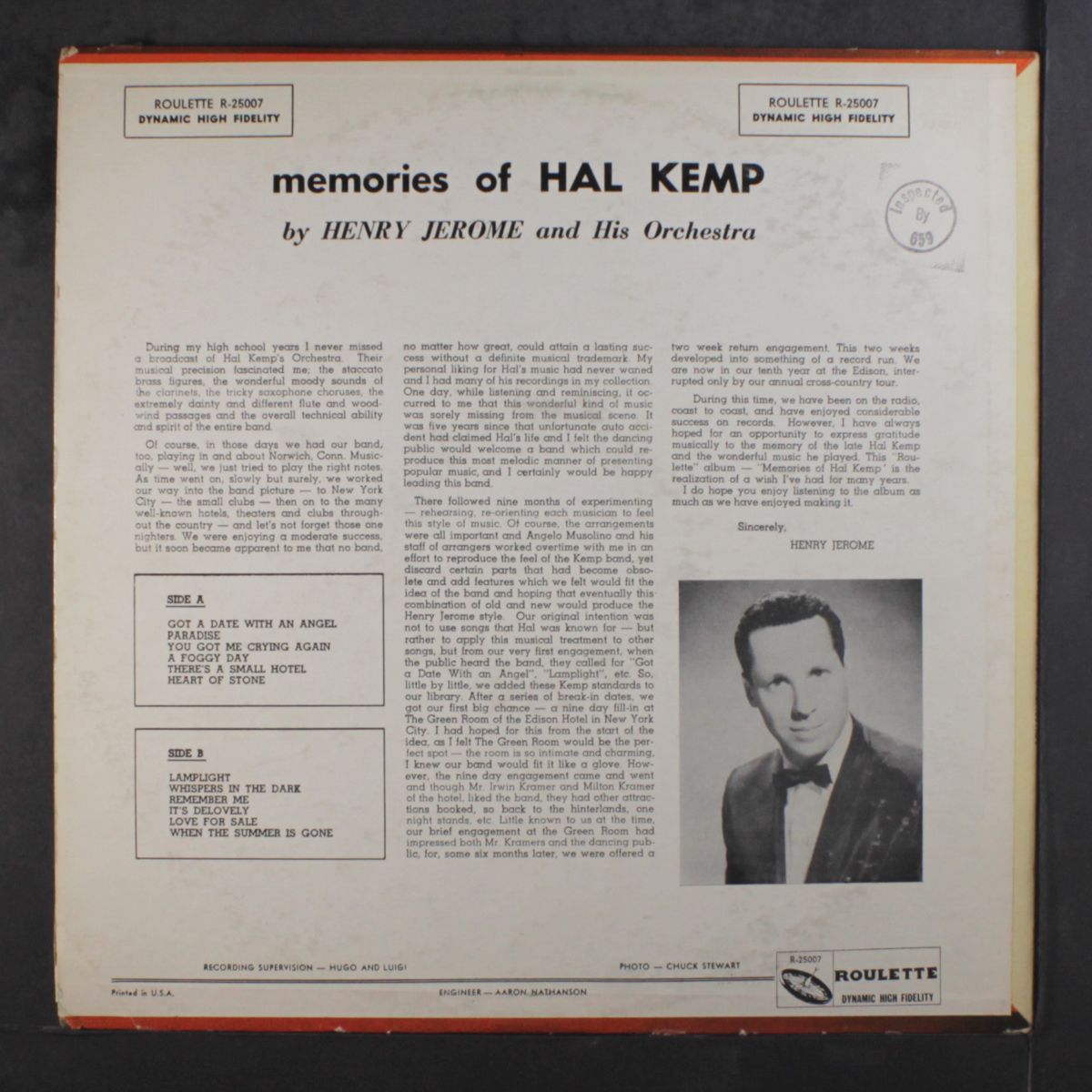 memories of hal kemp by HENRY JEROME