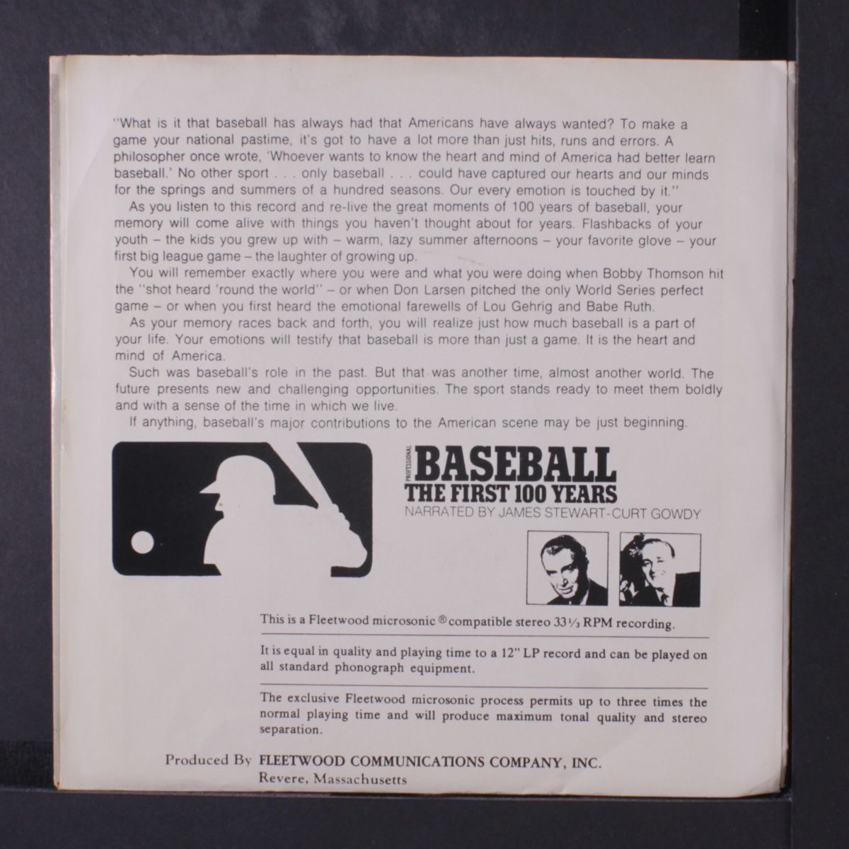 baseball, the first 100 years by JAMES STEWART & CURT GOWDY