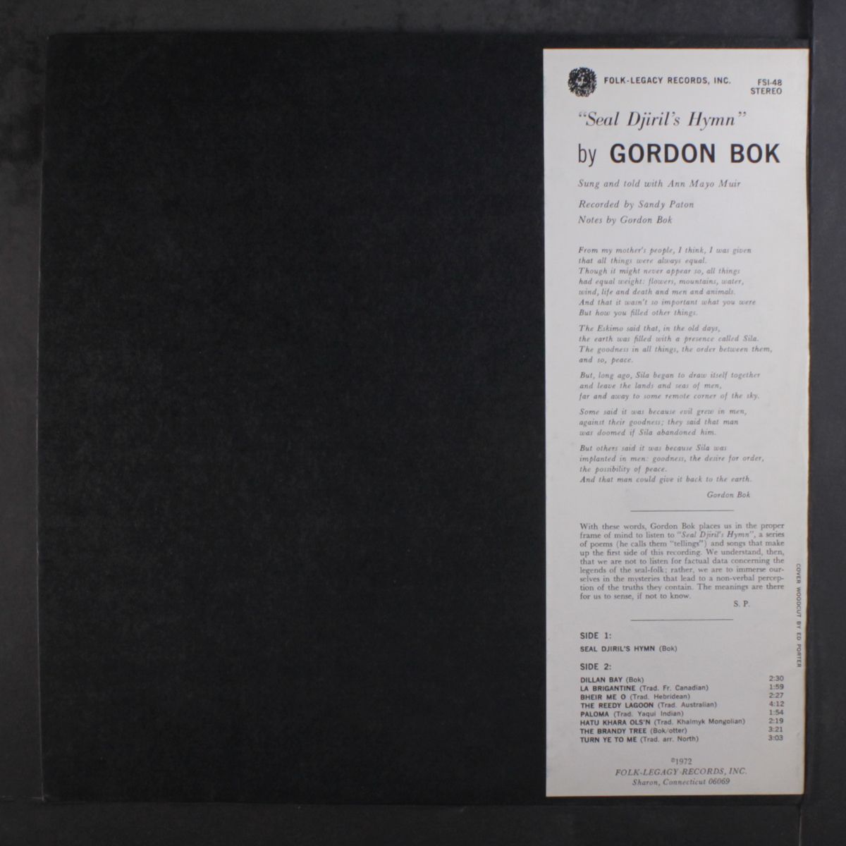 seal djiril's hymn by GORDON BOK
