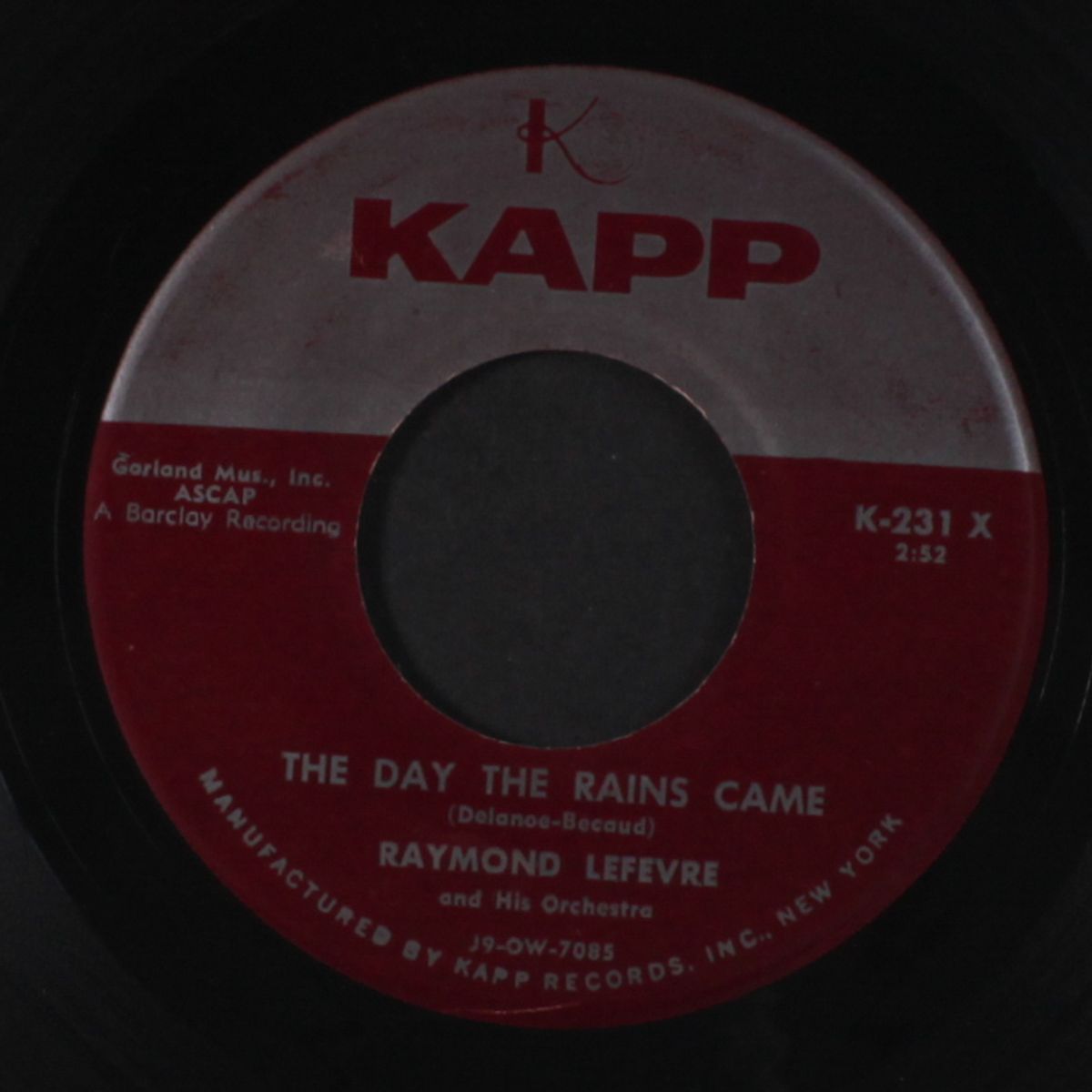 the day the rains came / butter fingers by RAYMOND LEFEVRE