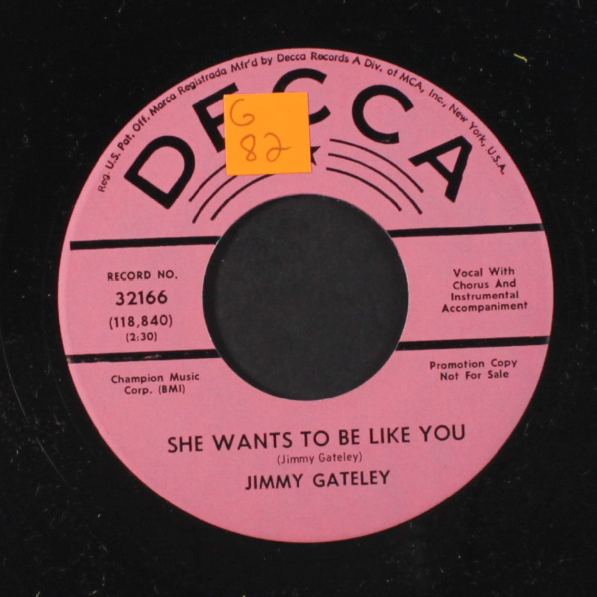 she wants to be like you / cryin' don't pay by JIMMY GATELEY