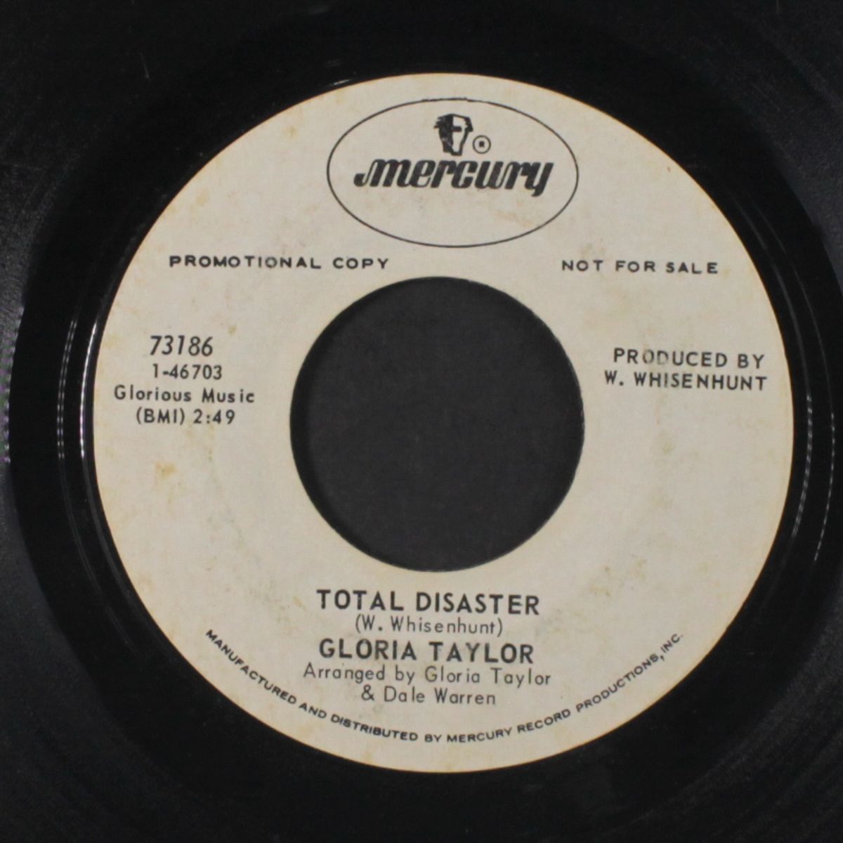 don't want to be a girl that cries / total disaster by GLORIA TAYLOR