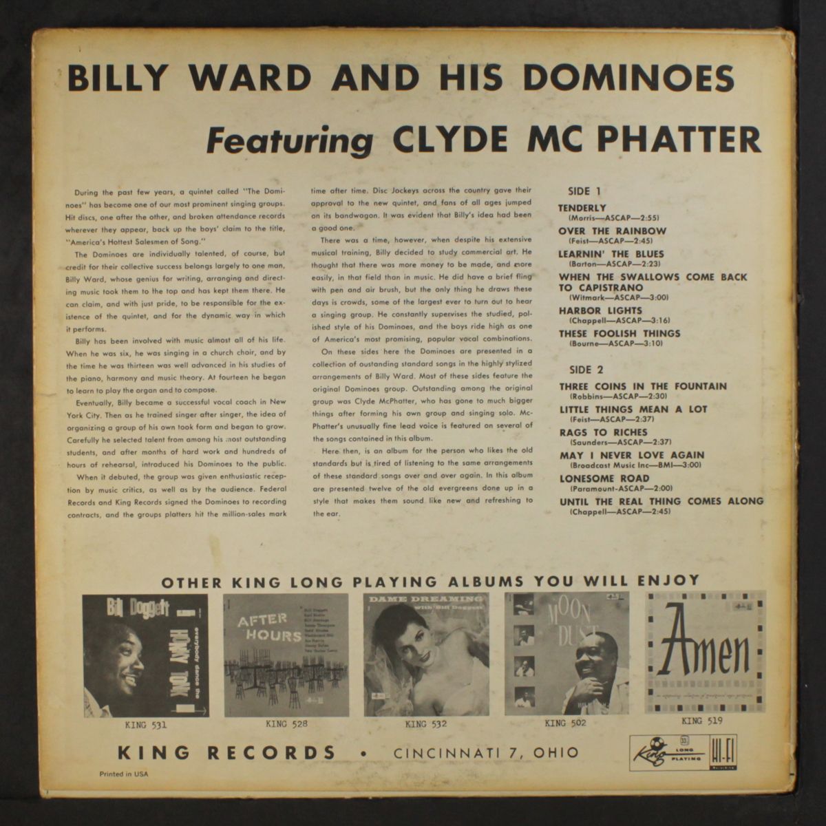 featuring clyde mcphatter by BILLY WARD & DOMINOES