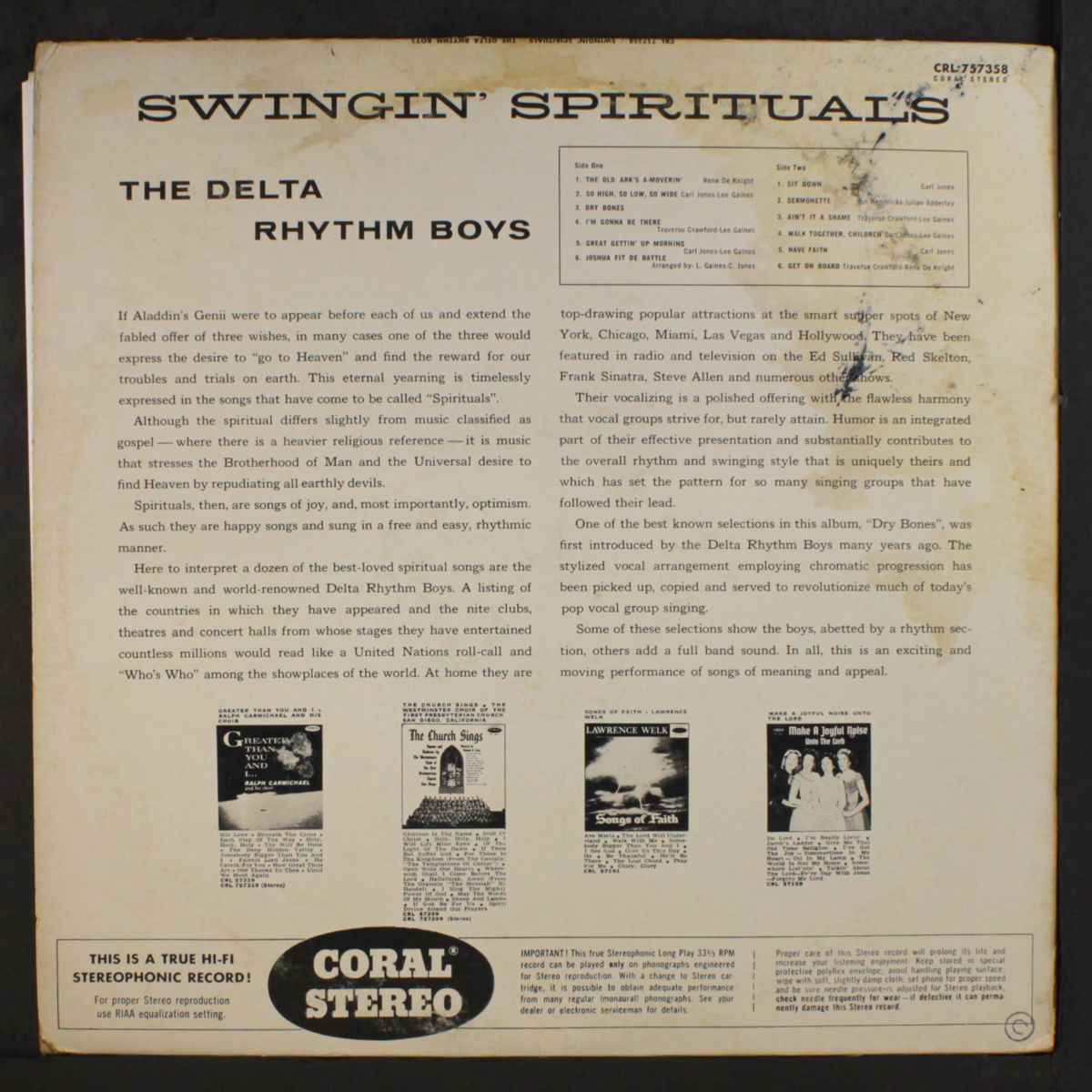 swingin' spirituals by DELTA RHYTHM BOYS