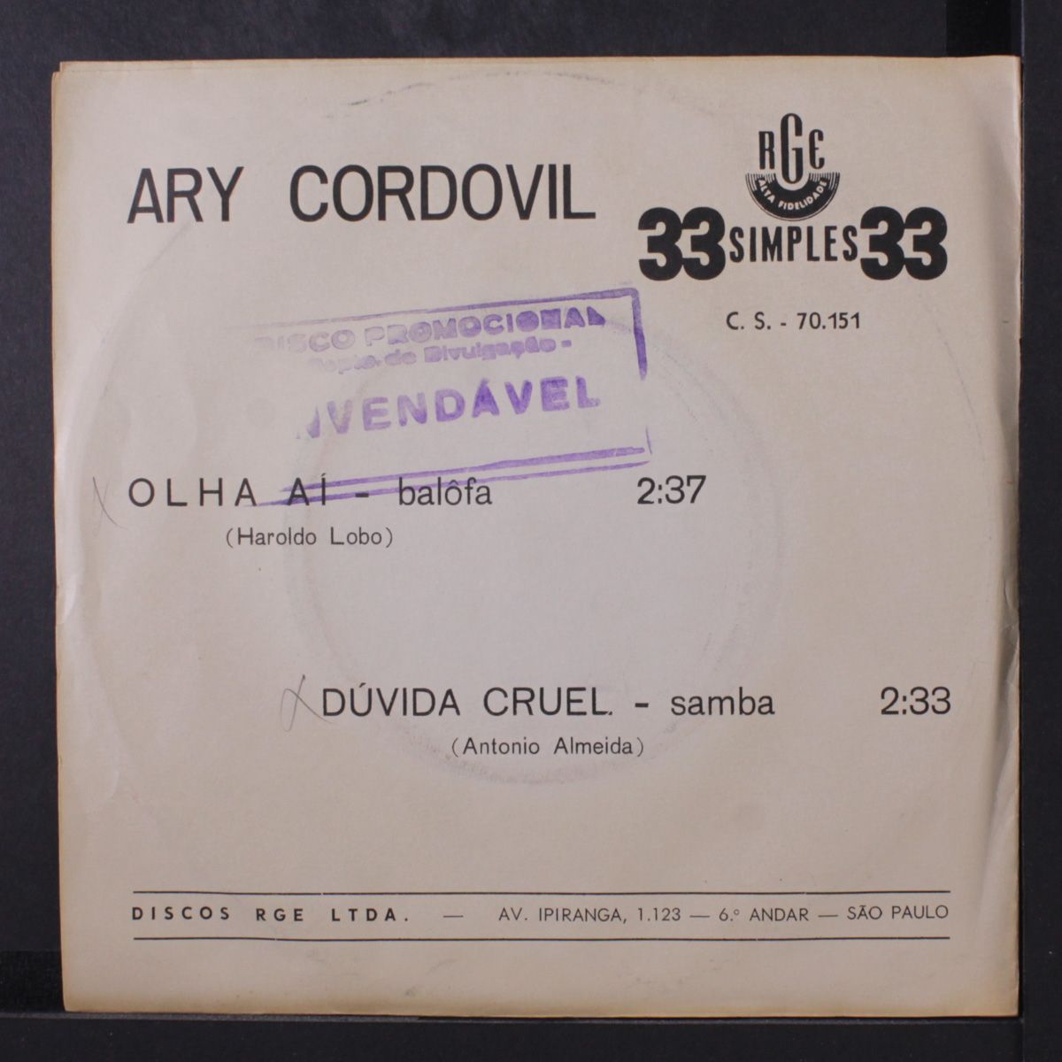 duvida cruel / olha ai by ARY CORDOVIL