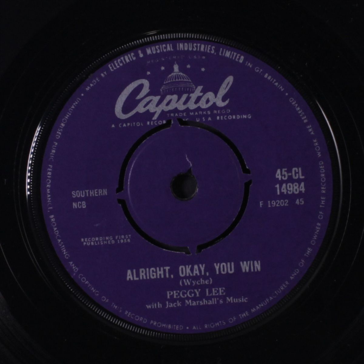 my man / alright, okay, you win by PEGGY LEE