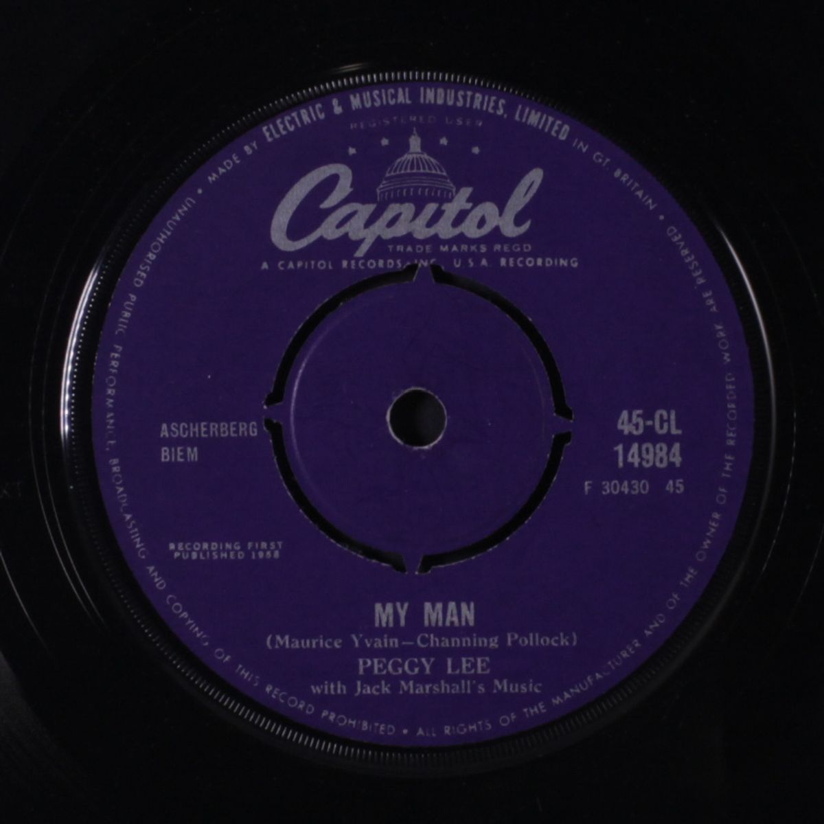 my man / alright, okay, you win by PEGGY LEE