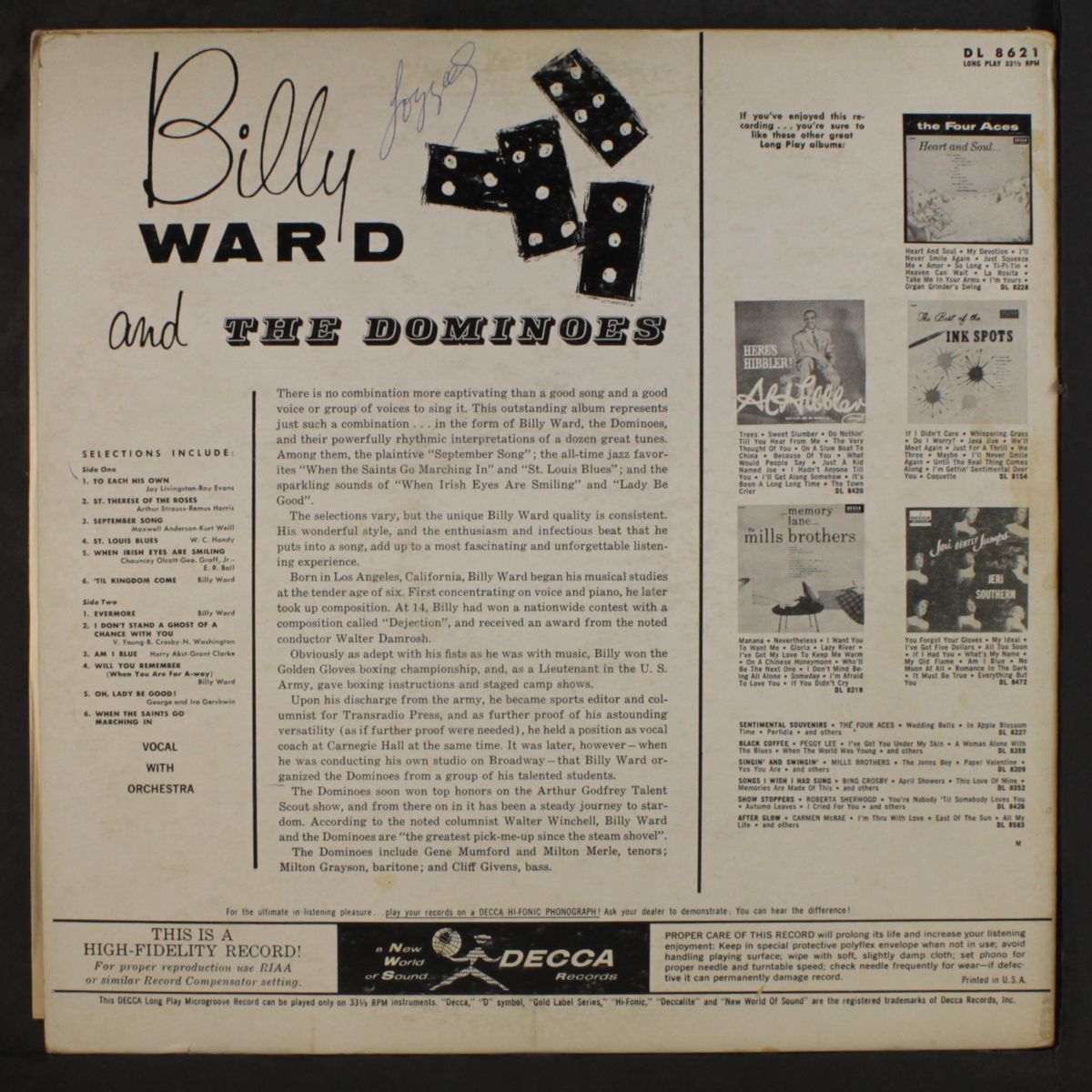 billy ward & dominoes by BILLY WARD & DOMINOES