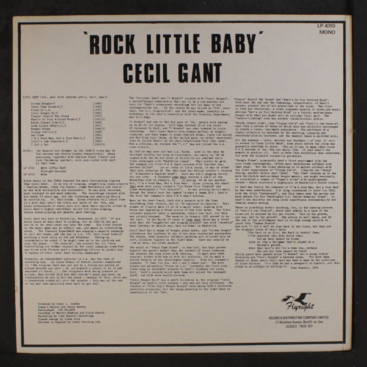 rock little baby by CECIL GANT