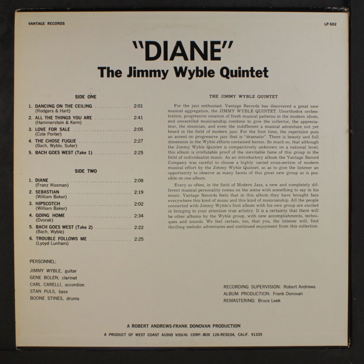 diane by JIMMY WYBLE QUINTET
